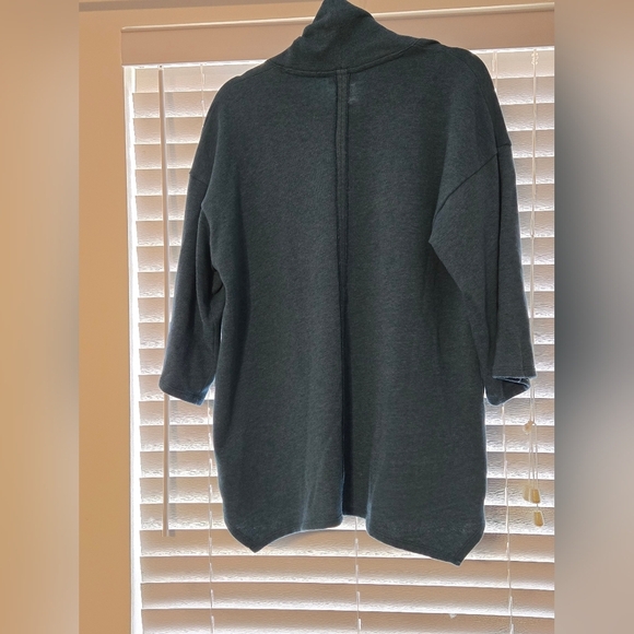 Pure Jill Size XS Teal Turtleneck Tunic Sweatshirt With Pockets - Picture 4 of 7